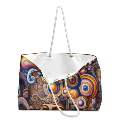 "Melted Time: A Whimsical Dance of Dreams" - The Alien Weekender Bag Surrealism