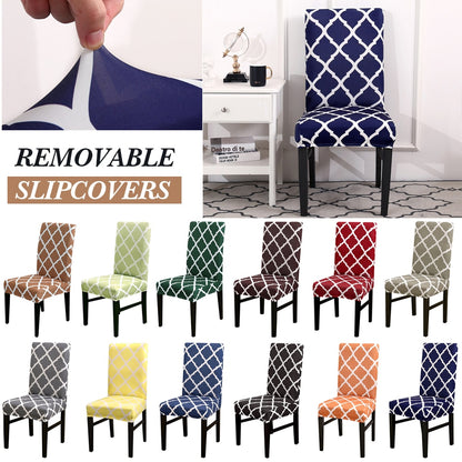 Housses de chaise en spandex, housses de chaise universelles élastiques imprimées, extensibles, adaptées, housses de protection 