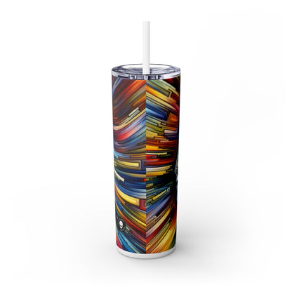 « Dynamo Kinetics : Explorer le mouvement à travers l'engrenage et le disque » - The Alien Maars® Skinny Tumbler avec paille 20oz Kinetic Art