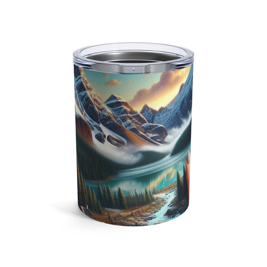 "The Mosaic Portrait: Unveiling Photorealism Through Fragmented Beauty" - The Alien Tumbler 10oz Photorealism