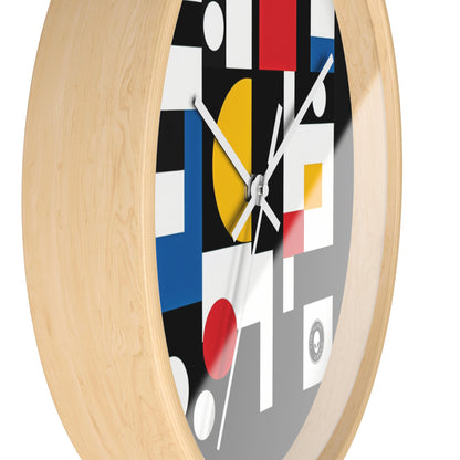 "Suprematic Harmony: Exploring Geometric Composition with Bold Colors" - The Alien Wall Clock Suprematism