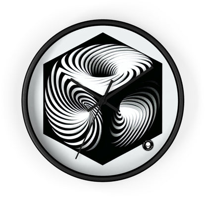 "Convolutional Cube: An Optical Illusion of Unceasing Movement" - The Alien Wall Clock Op Art