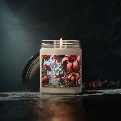 "Fanciful Garden: Big Blooms and Little Creatures" - The Alien Scented Soy Candle 9oz