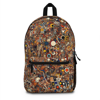 "Dadaist Delirium: A Chaotic Collage Adventure" - The Alien Backpack Dadaism