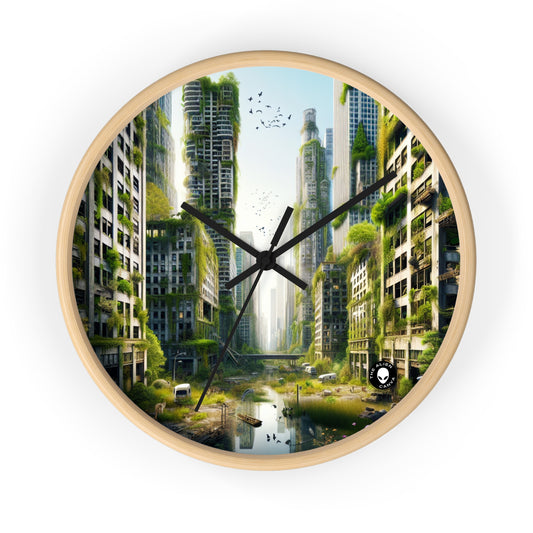 "La recuperación de la naturaleza: una jungla urbana futurista" - El reloj de pared alienígena