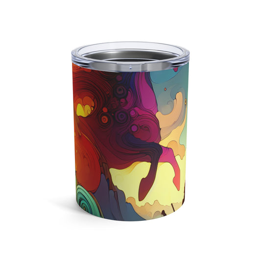 "Crossovers Clash : La bataille ultime des dimensions" - The Alien Tumbler 10oz Art du jeu vidéo