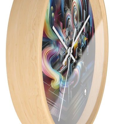 "Neon Nights: A Futuristic Urban Dream" - The Alien Wall Clock Digital Art