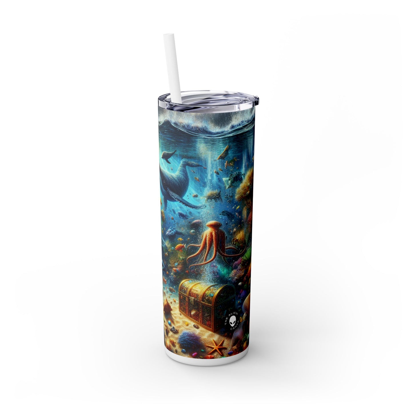 "Underwater Wonderland" - The Alien Maars® Skinny Tumbler with Straw 20oz