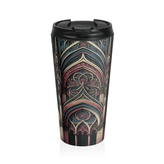 "Solace in Shadows: A Gothic Masterpiece of Eternal Darkness and Melancholic Beauty" - The Alien Stainless Steel Travel Mug Gothic Art