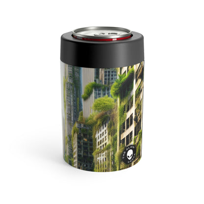 "Nature's Reclamation: A Futuristic Urban Jungle" - The Alien Can Holder