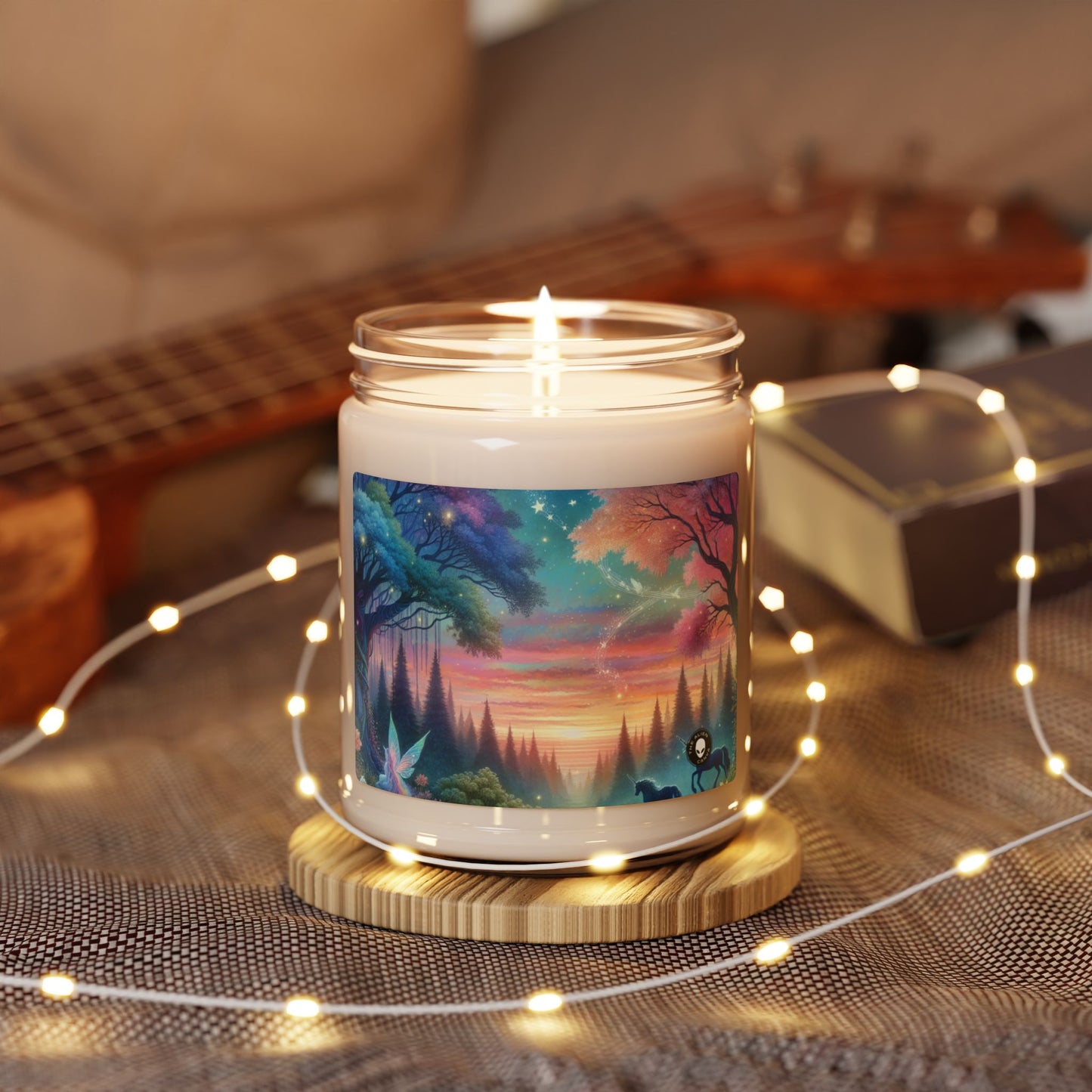 "Enchanted Dusk: A Magical Forest Painting" - The Alien Scented Soy Candle 9oz