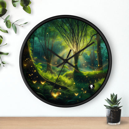 "Glowing Forest Magic" - The Alien Wall Clock