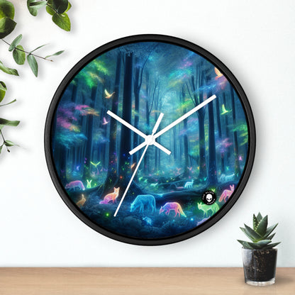 "Enchanted Rainbow Forest" - The Alien Wall Clock