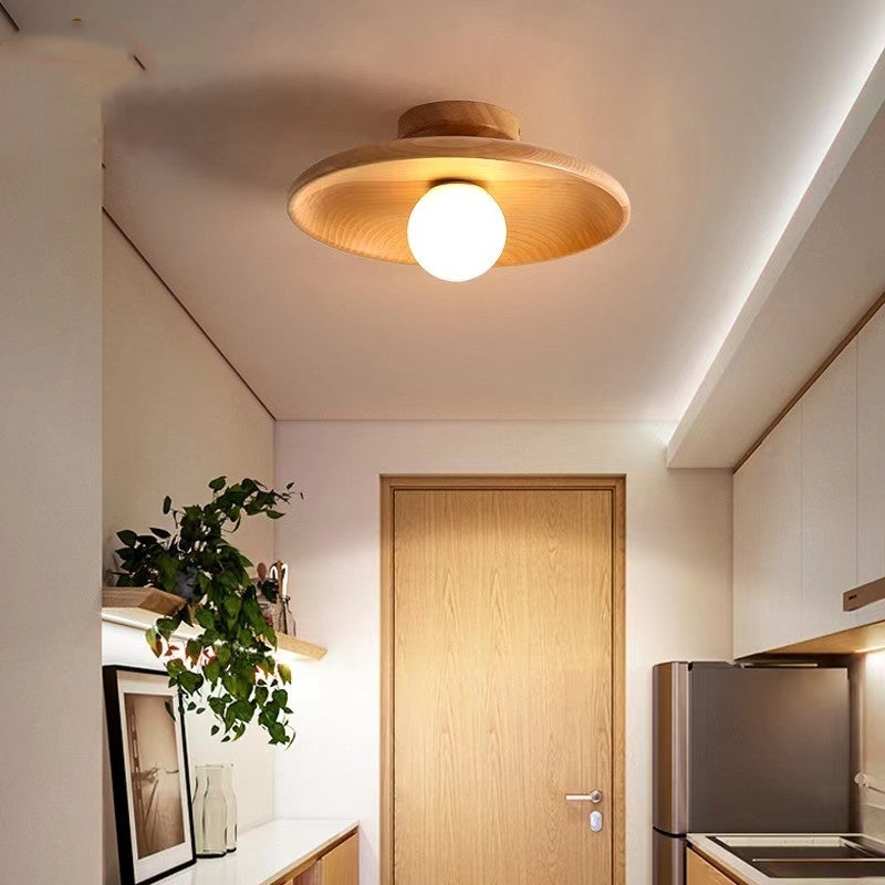 Japanese-style Solid Wood Aisle Light Ceiling Lamp Modern Minimalist