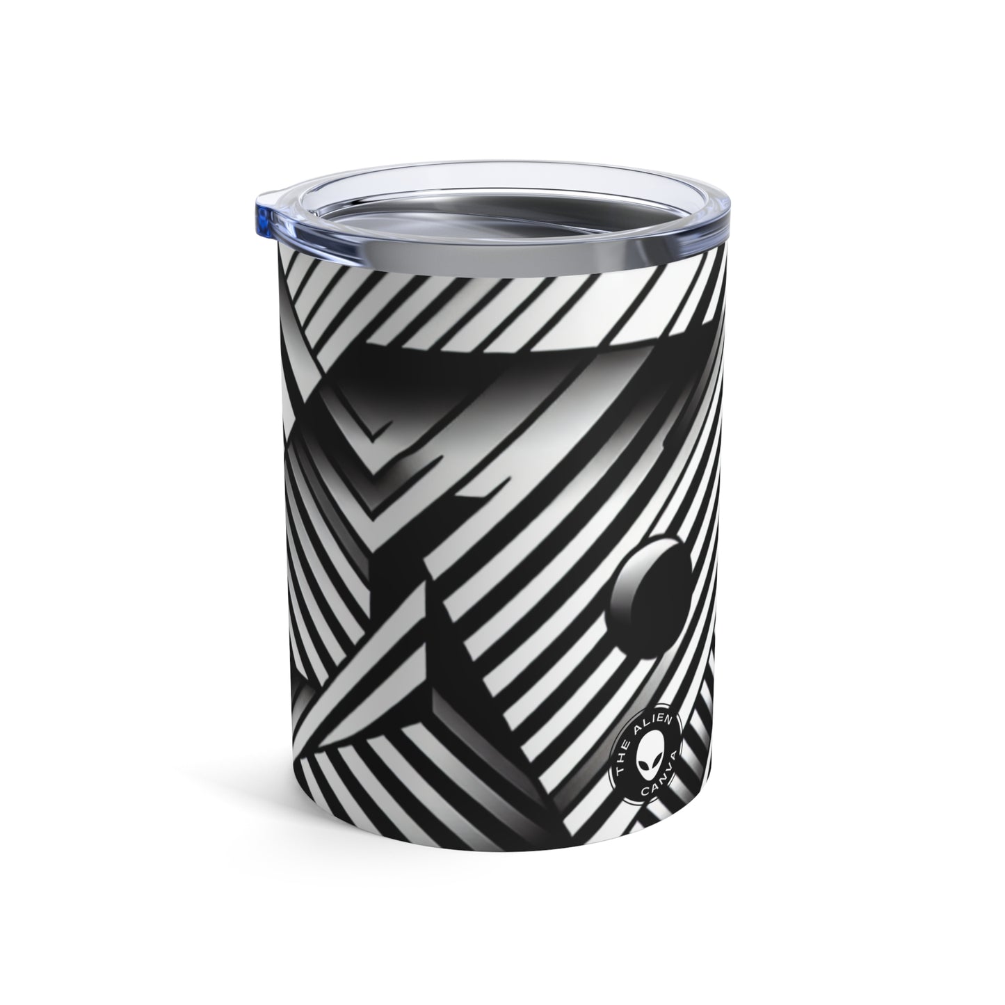 « Kaléidoscope tourbillonnant : un vortex audacieux d'art op » – The Alien Tumbler 10oz Optical Art (Op Art)