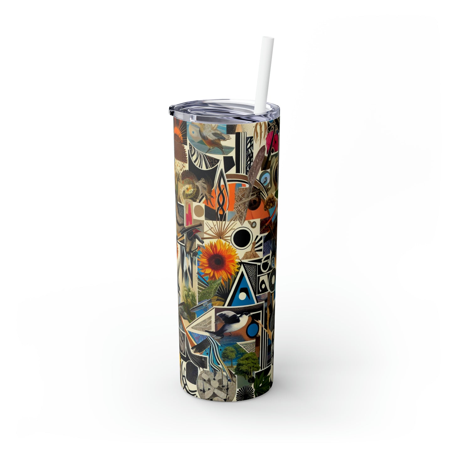 "Mysterious Poetry of the Natural World" - The Alien Maars® Skinny Tumbler with Straw 20oz Dadaism Style