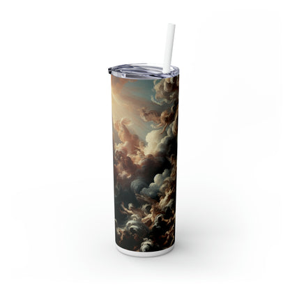 "Majestic Ballroom: A Baroque Affair" - The Alien Maars® Skinny Tumbler with Straw 20oz Baroque