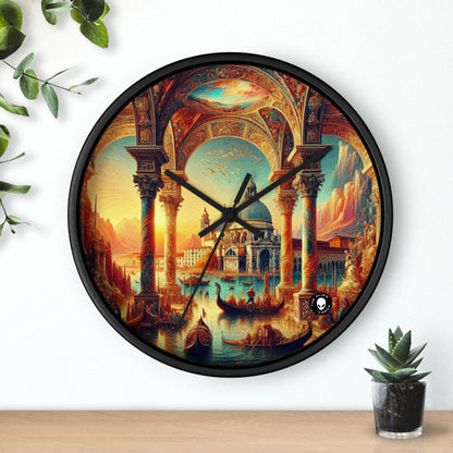 Venetian Dreams: A Fantastical Twist on the Famous Canals - The Alien Wall Clock Venetian School