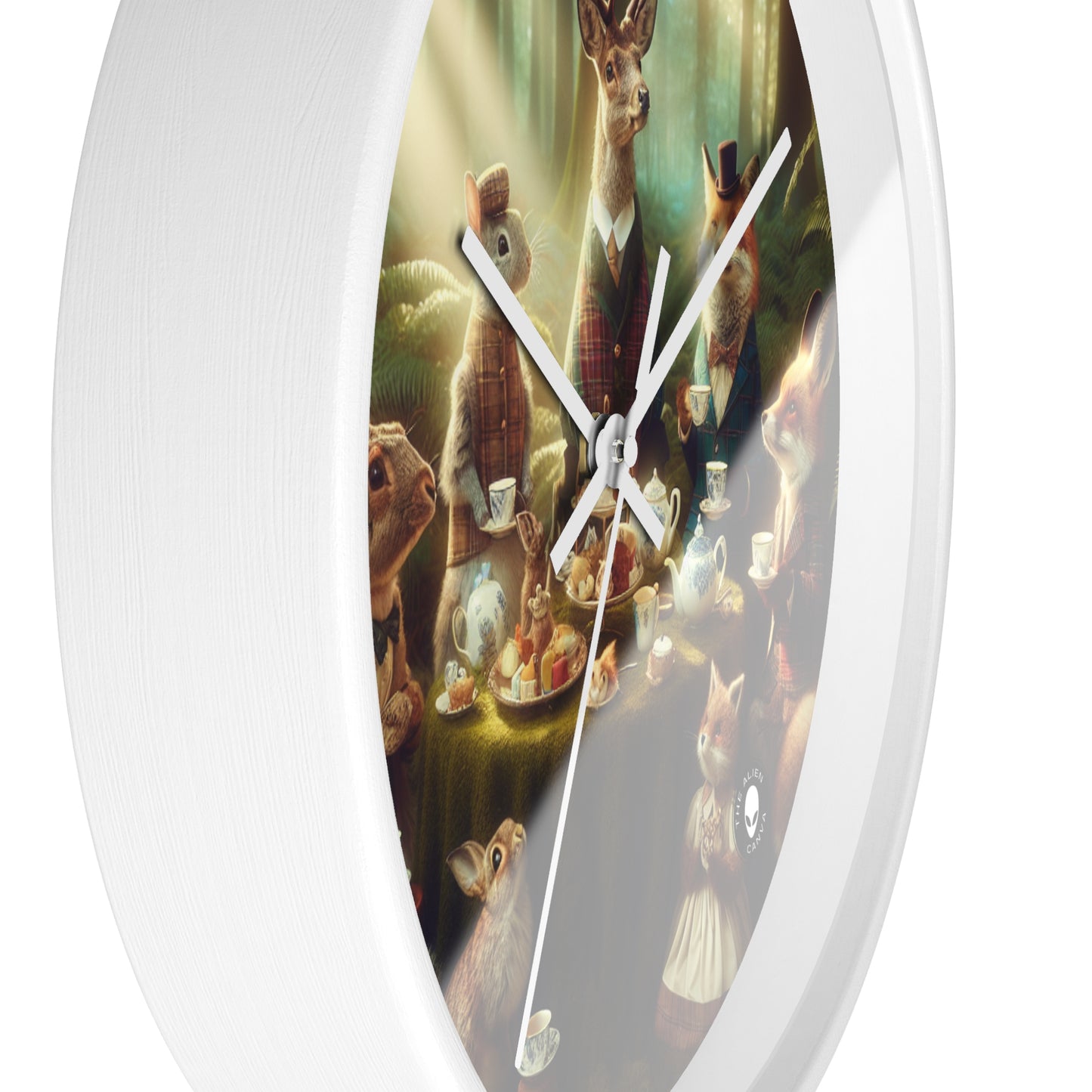 "Enchanted Tea Party" - The Alien Wall Clock