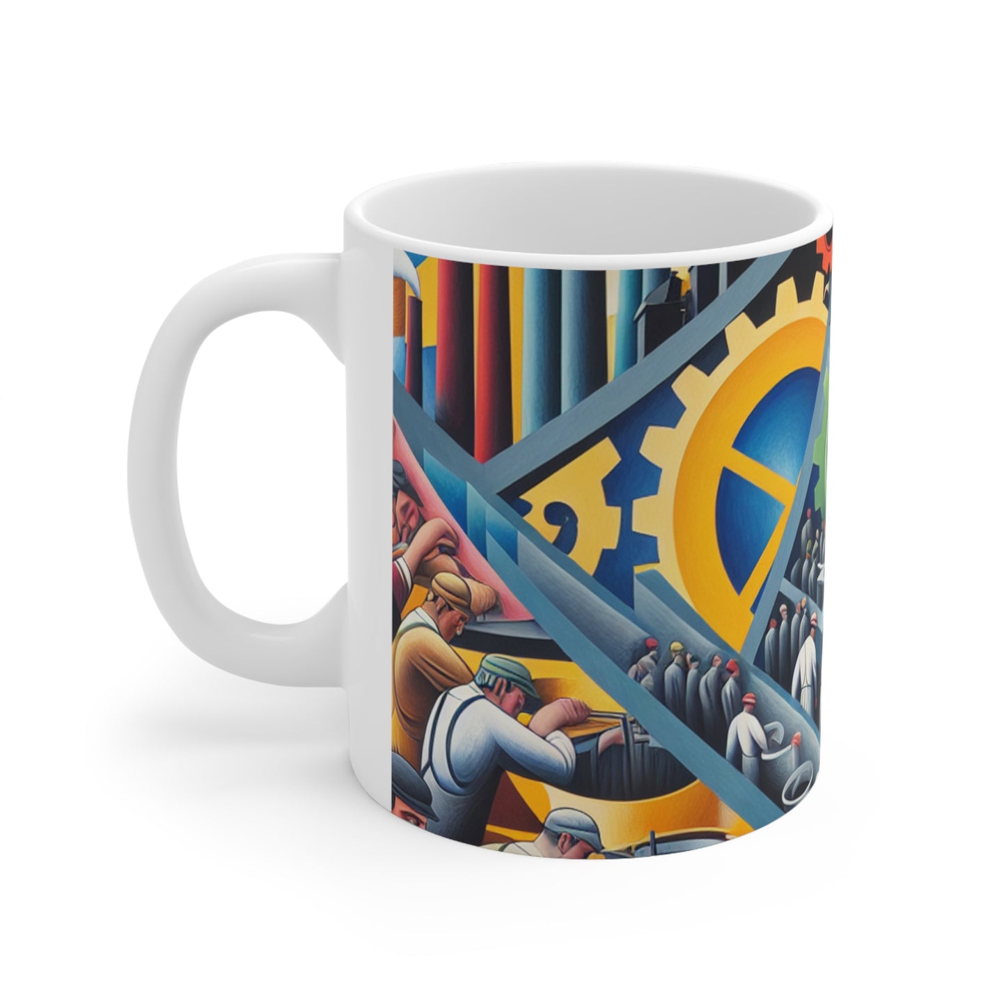 "Constructivismo industrial: engranajes y trabajo" - The Alien Ceramic Mug 11oz Constructivism