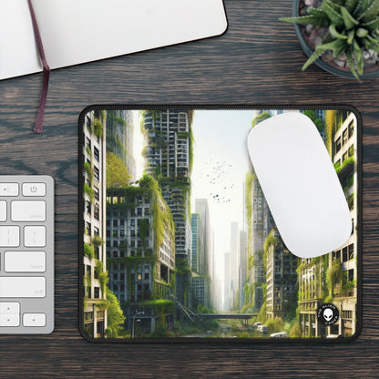 "Nature's Reclamation: A Futuristic Urban Jungle" - The Alien Gaming Mouse Pad