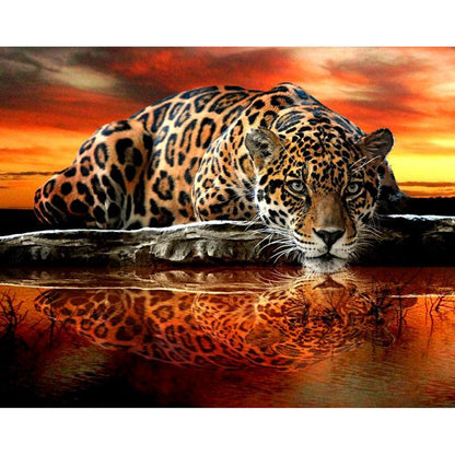 Pintura de diamantes 5D - Leopardo 2