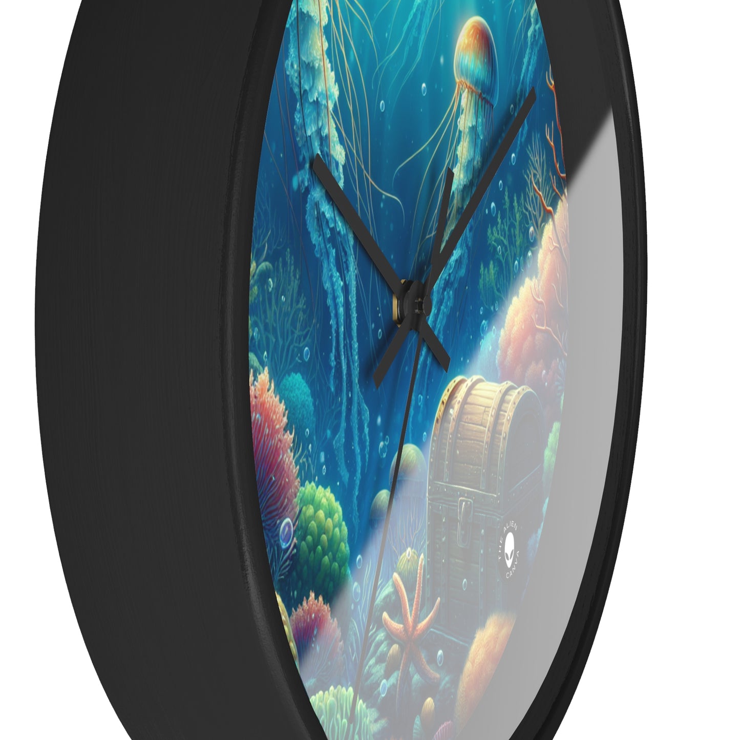 "Beneath the Waves: A Hidden Treasure" - The Alien Wall Clock