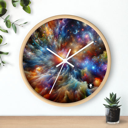 "Galactic Creation: A Kaleidoscope of Cosmic Wonder" - The Alien Wall Clock