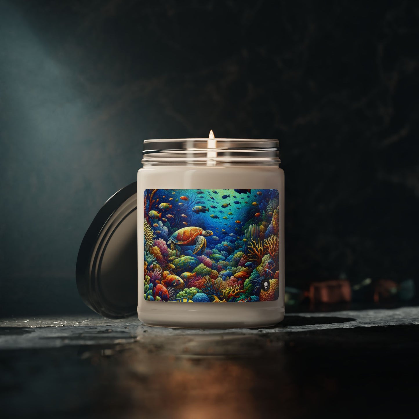 "Marine Paradise: Colorful Coral Reef Wildlife" - The Alien Scented Soy Candle 9oz