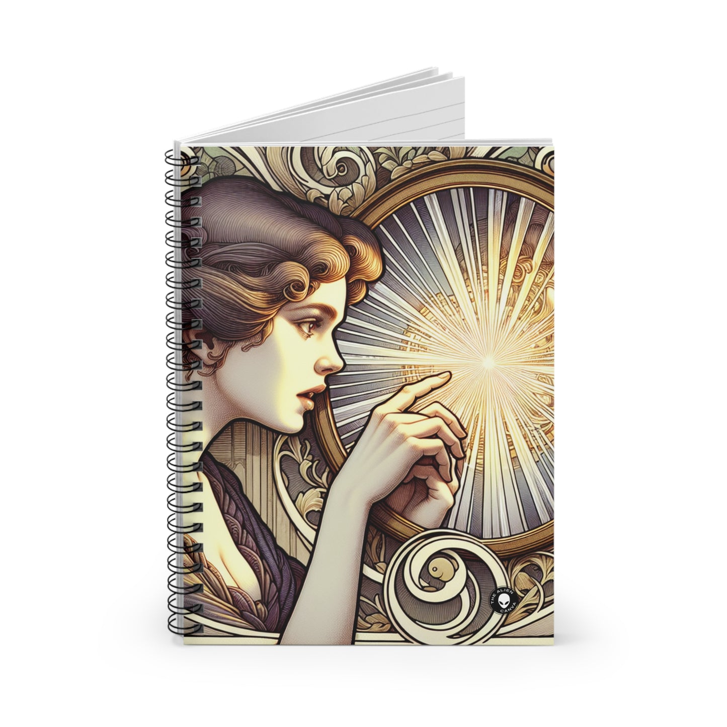 "Reflection of Beauty" - The Alien Spiral Notebook (Ruled Line) Art Nouveau