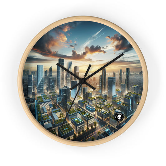 "Future Metropolis: A Neo-Futuristic Urban Utopia" - The Alien Wall Clock Neo-futurism