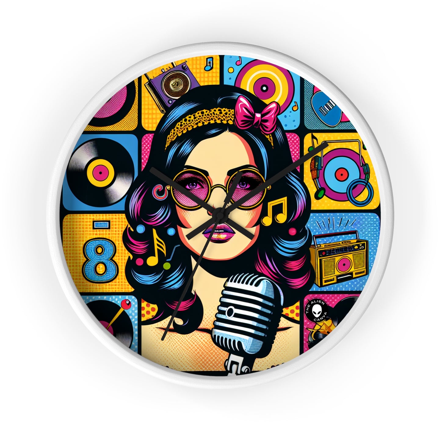 "Celebrando la iconografía pop: un retrato retrospectivo" - The Alien Wall Clock Pop Art