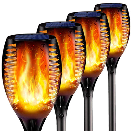 Flamme solaire vacillante lumière LED de jardin Ip65 extérieur solaire Tiki torche lumière projecteurs paysage décoration lampe à LED