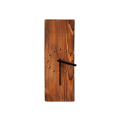 Reloj de pared rectangular Art Déco vintage de madera maciza