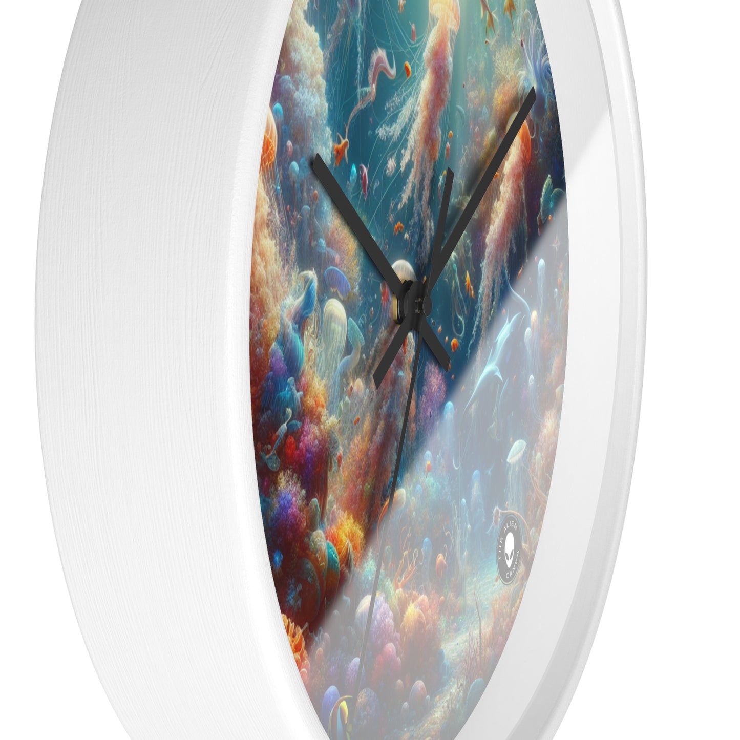 "Enchanted Aquatic Wonderland" - The Alien Wall Clock