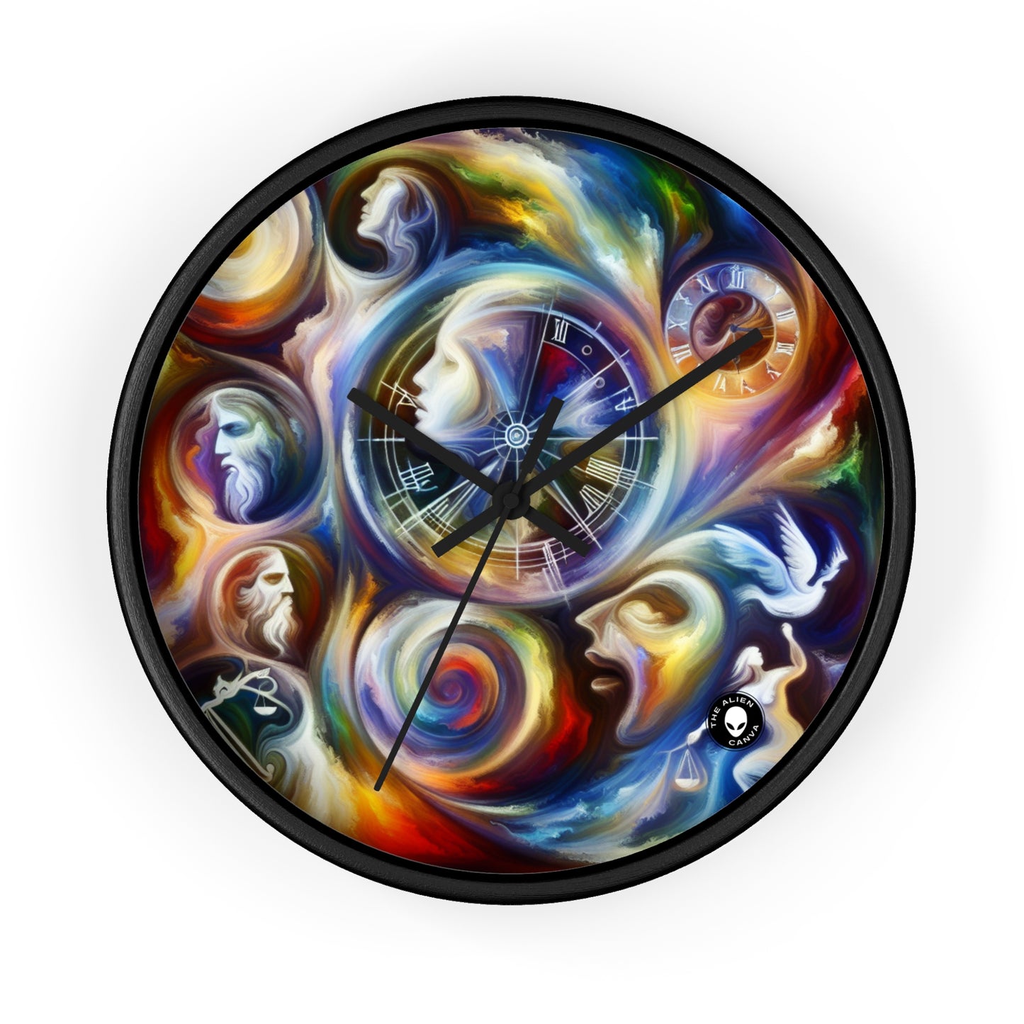 "Time's Dichotomy: Blooms and Wilt" - The Alien Wall Clock Symbolism