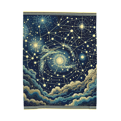 "Dotting the Heavens" - La couverture en peluche Alien Velveteen style pointillisme