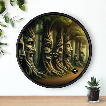 "Whispering Trees: Secrets of the Mystic Forest" - The Alien Wall Clock