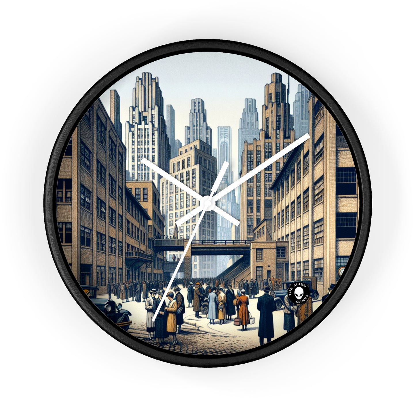 "Urban Geometry: A Modern Cityscape in New Objectivity" - The Alien Wall Clock New Objectivity