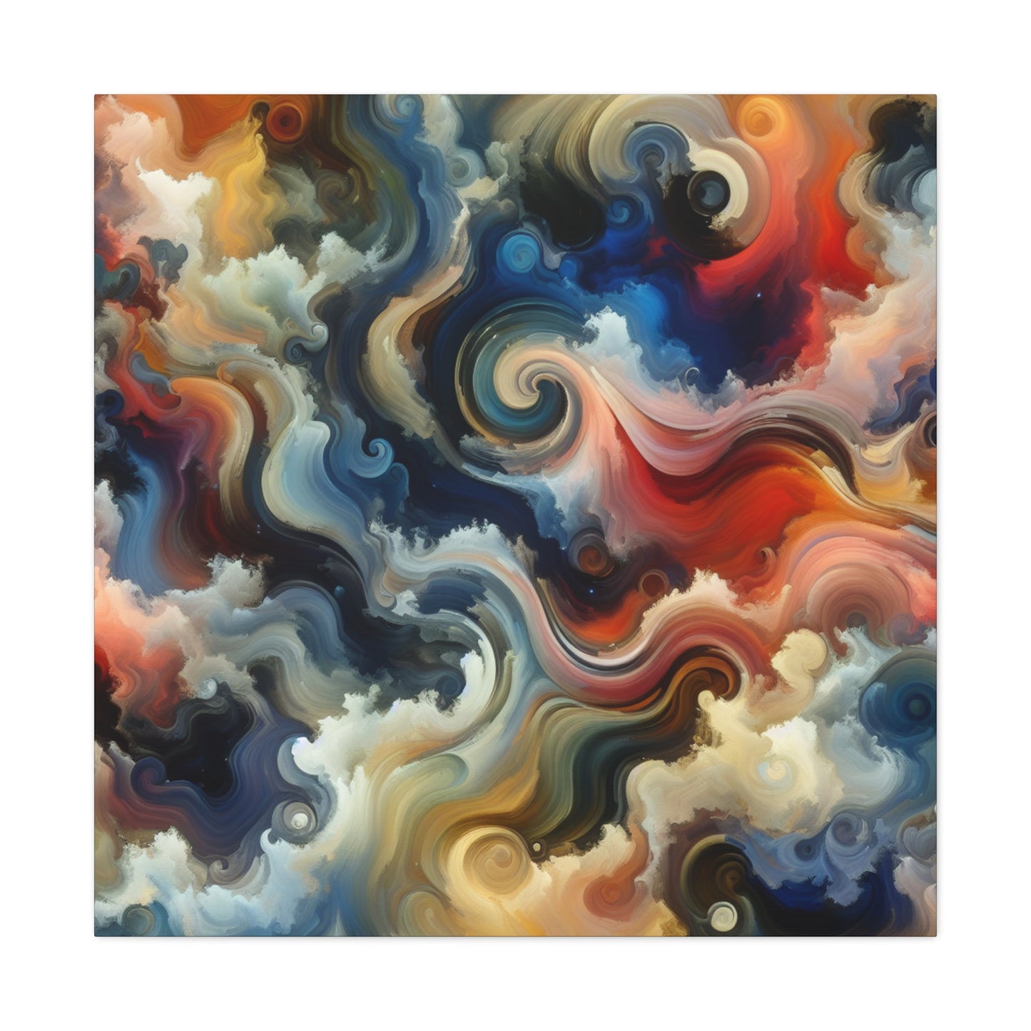 "Chaotic Balance: A Universe of Color" - The Alien Canva Abstract Art Style