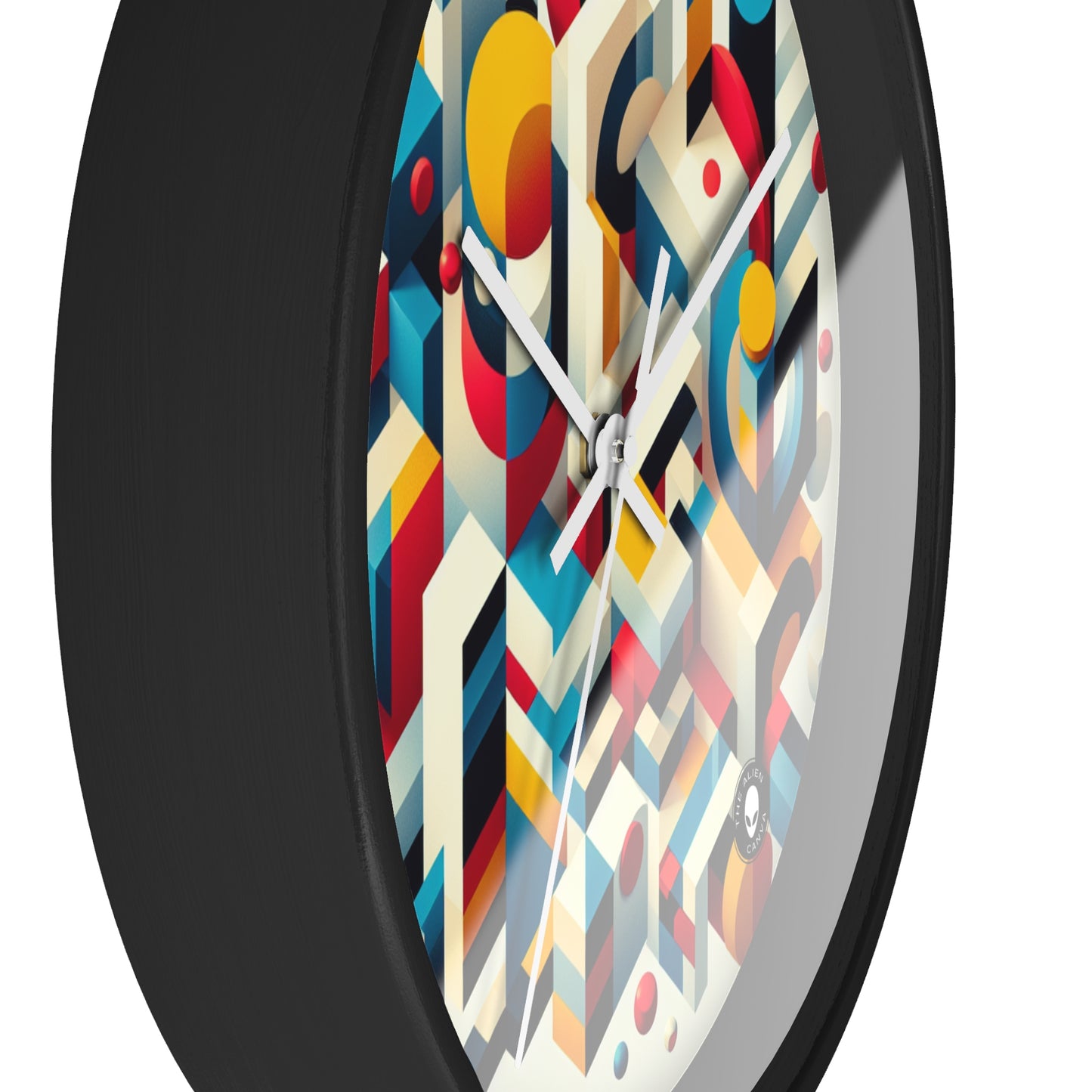 "Harmonious Balance: Geometric Abstract Art" - The Alien Wall Clock Geometric Abstraction