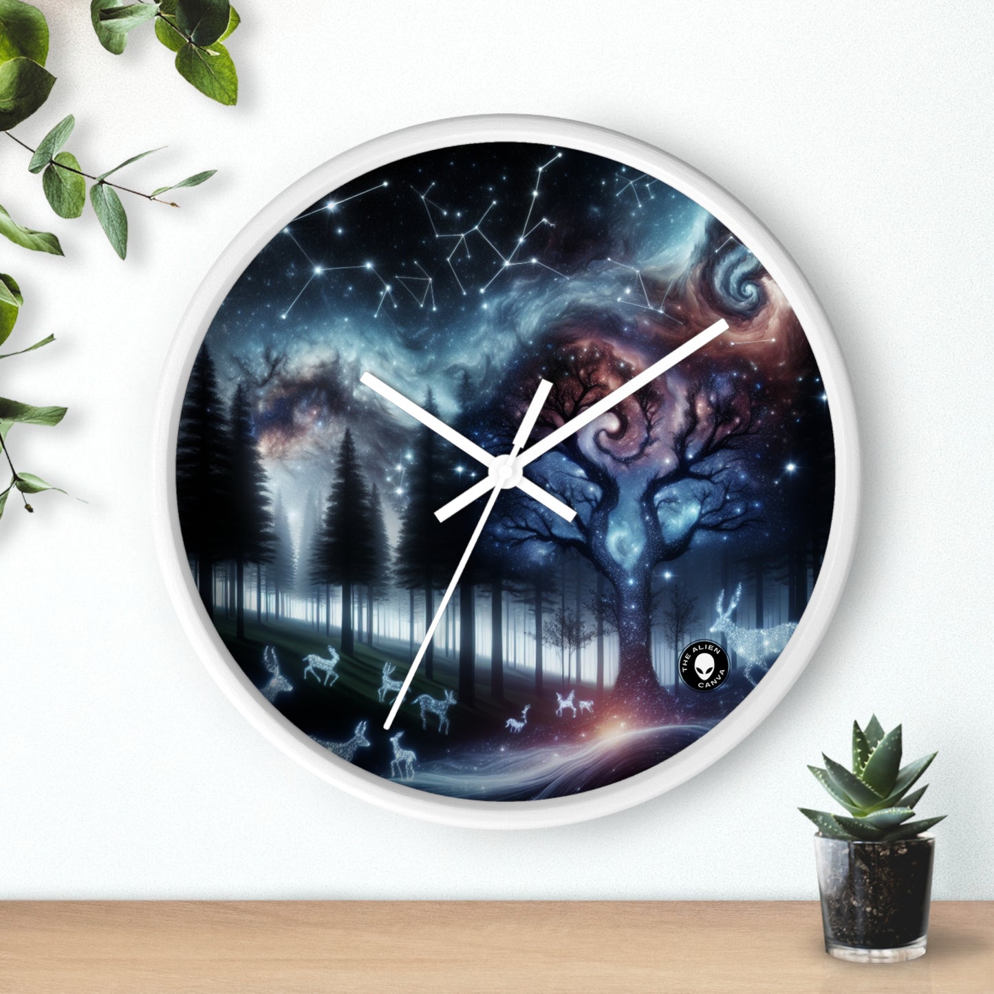 "Galactic Oasis" - The Alien Wall Clock