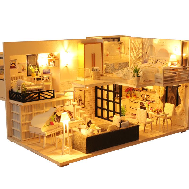 3d puzzle wooden house handmade model cottage