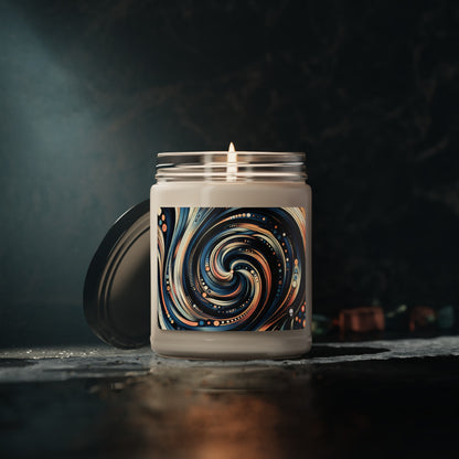 "Caos en armonía: una exploración dinámica del arte generativo" - La vela de soja con aroma a extraterrestre de 9 oz de arte generativo