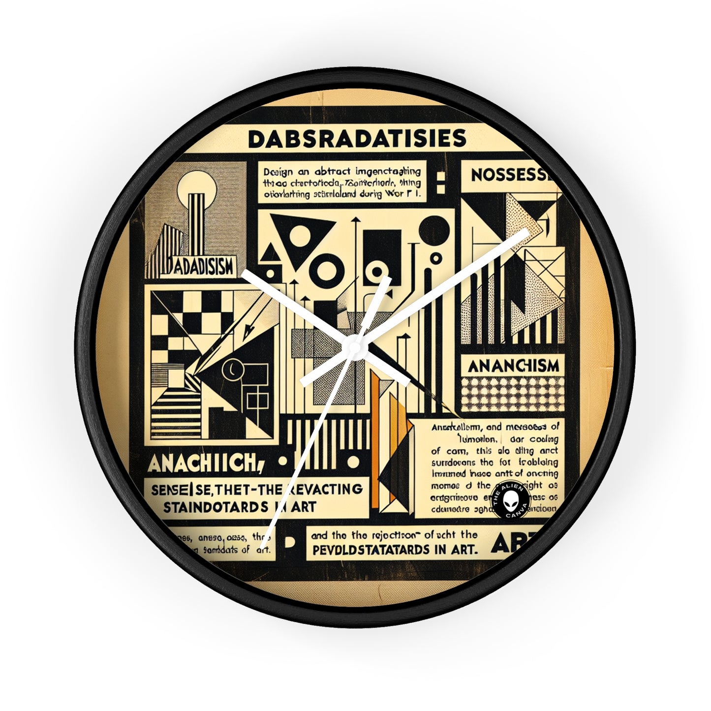 "Dadaist Dreamscape : Un ensemble de collages numériques surréalistes" - L'horloge murale extraterrestre Dadaism