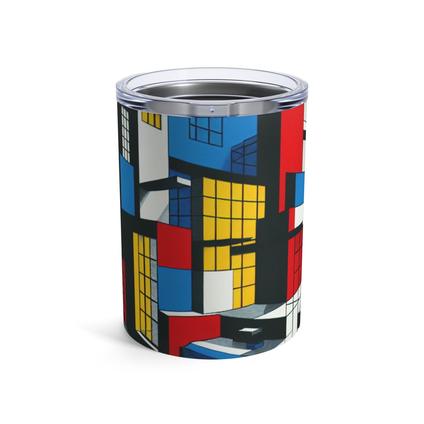 "Techno-Triangles: A Constructivist Exploration of Modern Innovation" - The Alien Tumbler 10oz Constructivism