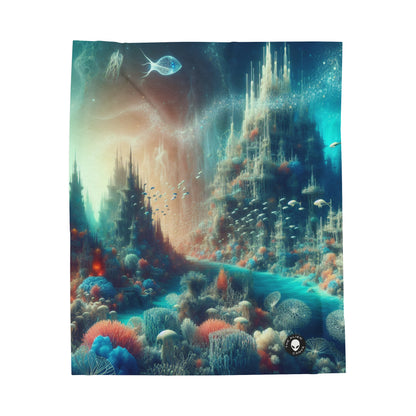 « Paysage de rêve sous-marin » – La couverture en peluche Alien Velveteen