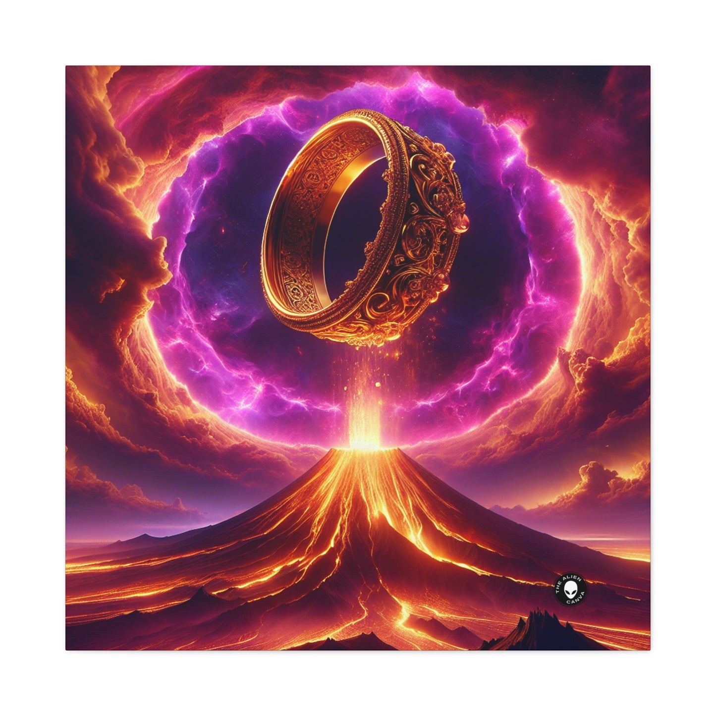 "Ring of Doom: A Surreal Descent." - The Alien Canva