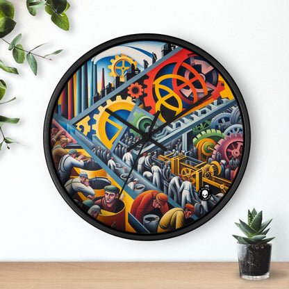 "Constructivismo industrial: engranajes y trabajo" - El constructivismo alienígena del reloj de pared