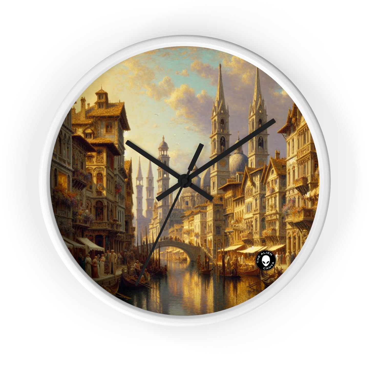 "Riviera Rhapsody: An Abstract Ode to the French Mediterranean" - The Alien Wall Clock New European Painting